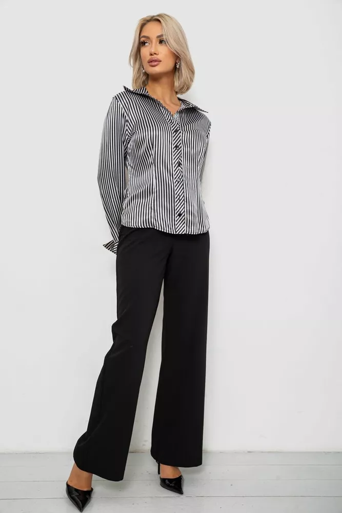 Купить Рубашка классическая в полоску  -уценка, цвет черно-белый, 230R64-2-U-12 оптом - Фото №2