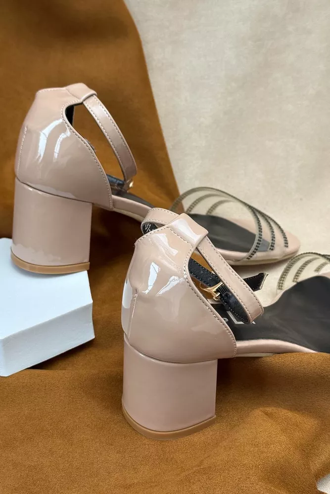 Купить Босоножки женские, цвет бежевый, 243RE281 - Фото №4