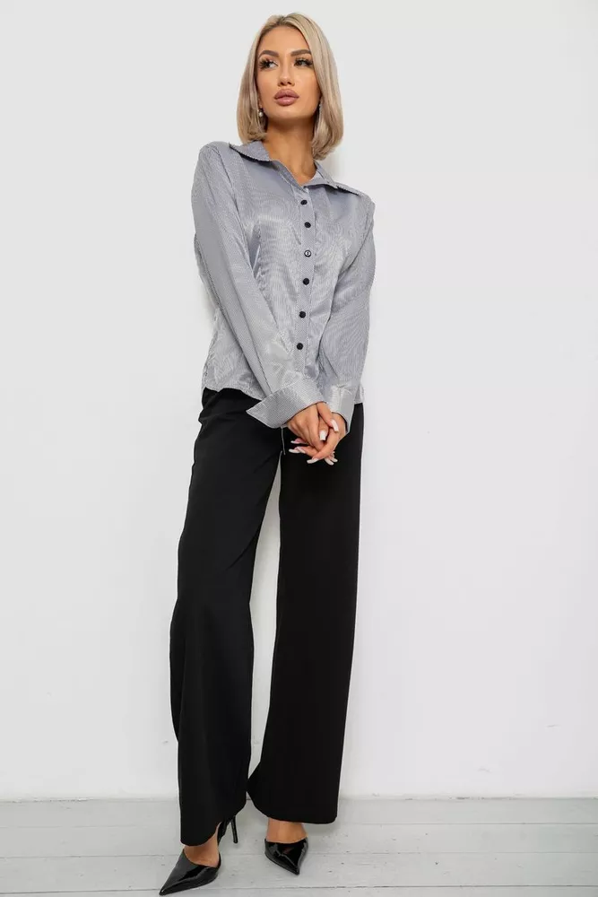 Купить Рубашка классическая в полоску  -уценка, цвет бело-черный, 230R64-1-U-57 - Фото №2