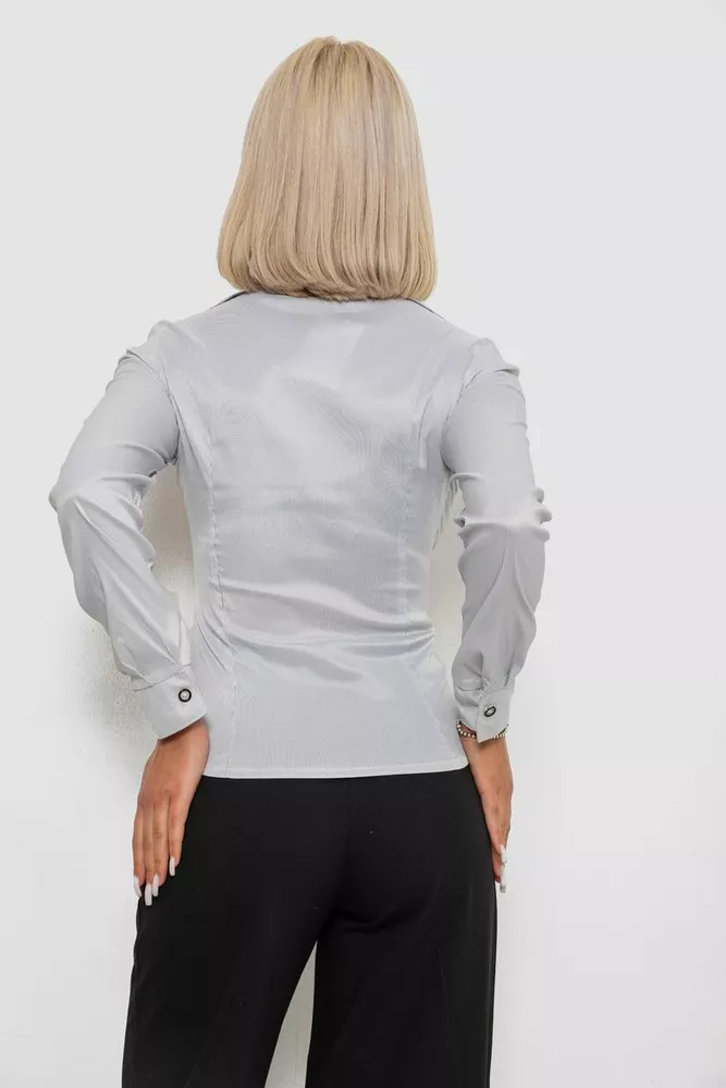 Купить Рубашка классическая в полоску  -уценка, цвет серый, 230R641-U-30 - Фото №4