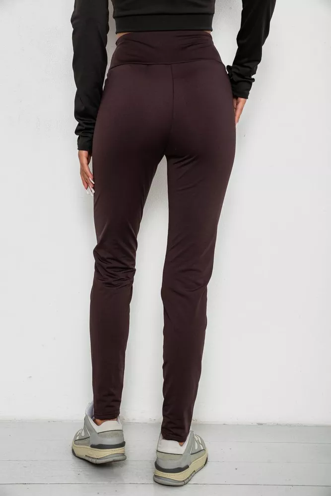 Купити Лосини однотонні  -уцінка, колір шоколадний, 238R58650-U-1 - Фото №4