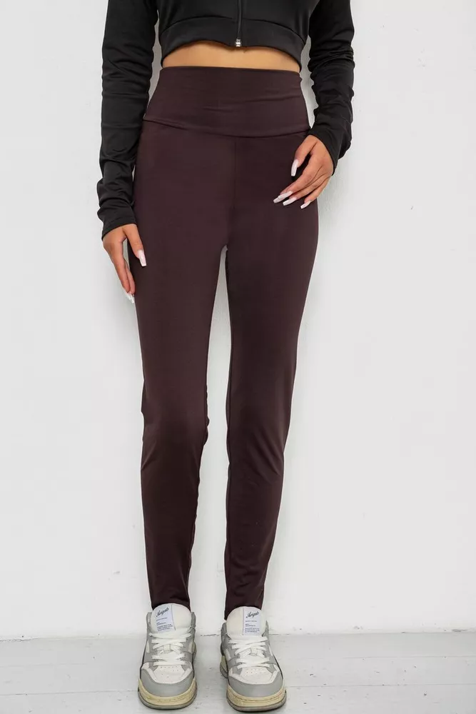 Купити Лосини однотонні  -уцінка, колір шоколадний, 238R58650-U-1 - Фото №1