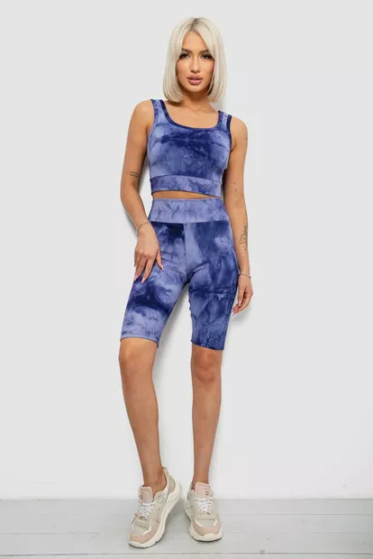 Костюм жіночий домашній в рубчик, колір фіолетовий, 214R341