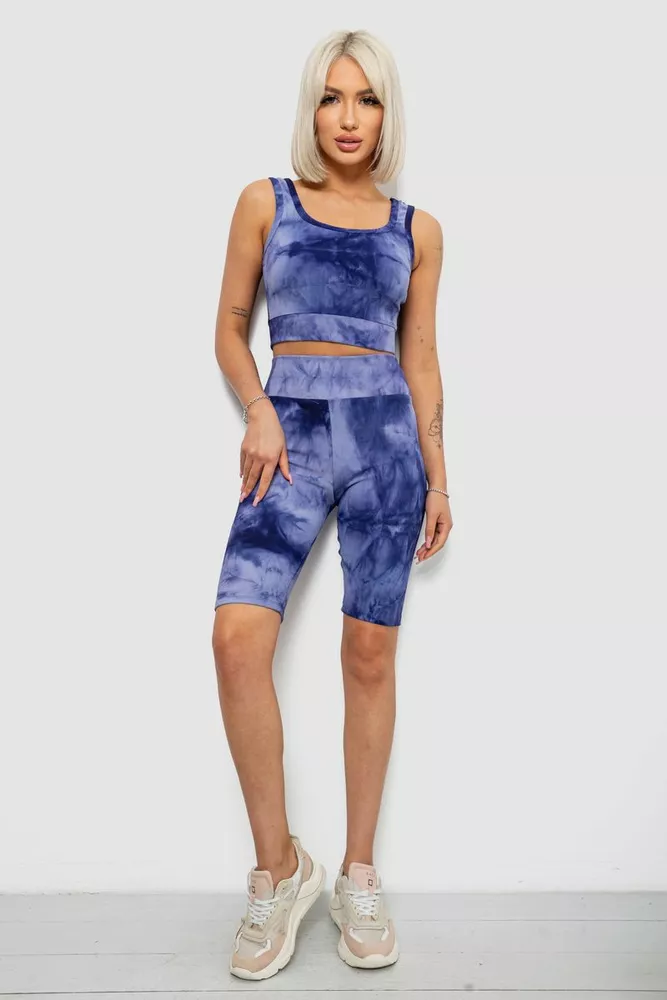 Купити Костюм жіночий домашній в рубчик, колір фіолетовий, 214R341 - Фото №1