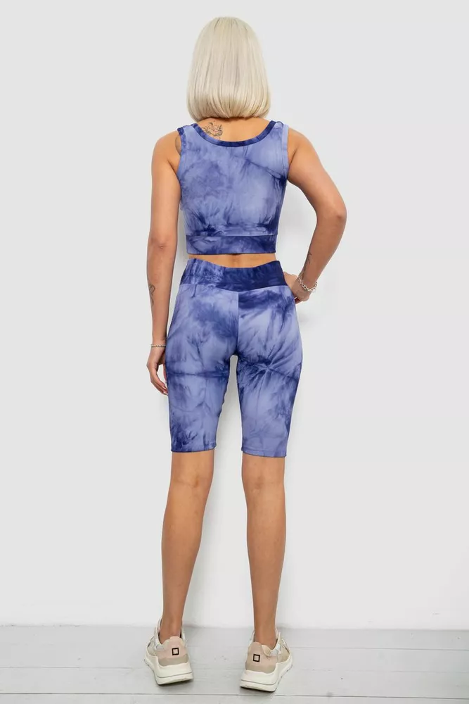 Купити Костюм жіночий домашній в рубчик, колір фіолетовий, 214R341 - Фото №4