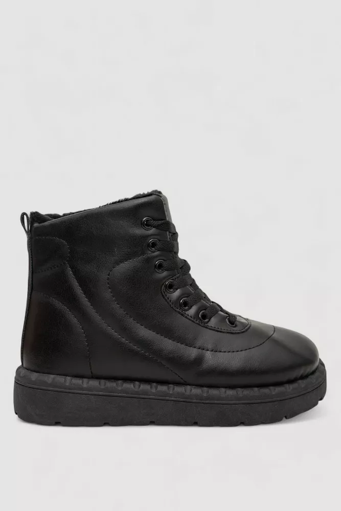 Купить Кроссовки женские зимние на меху, цвет черный, 248RFM12 - Фото №1