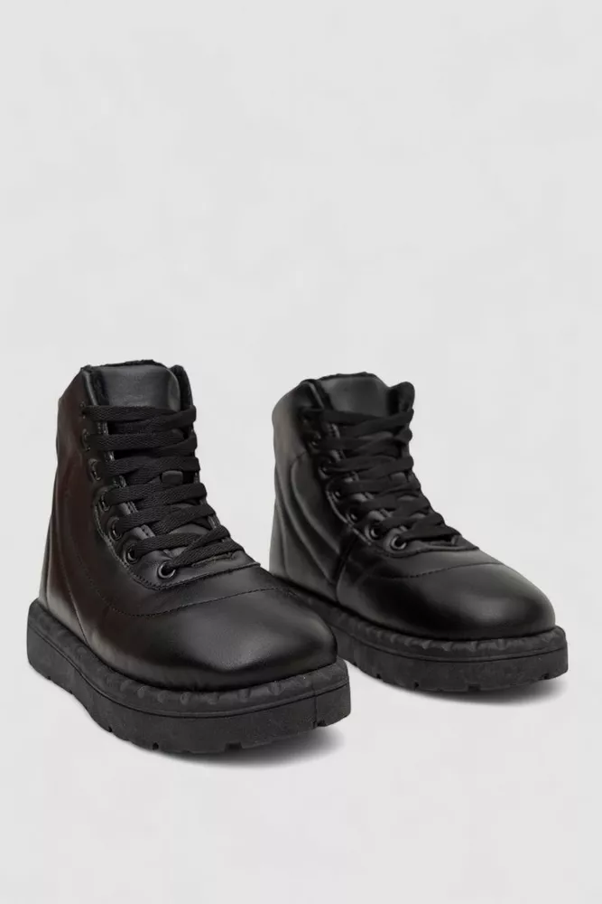 Купить Кроссовки женские зимние на меху, цвет черный, 248RFM12 - Фото №3