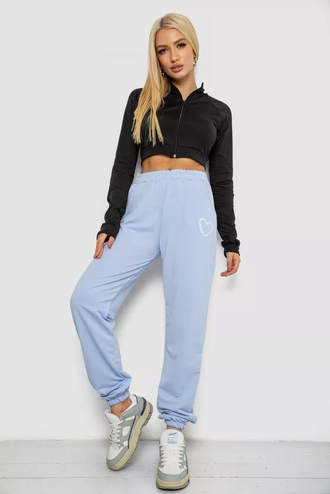 Купить Спортивные штаны женские  -уценка, цвет светло-голубой, 238R324-U-9 - Фото №2