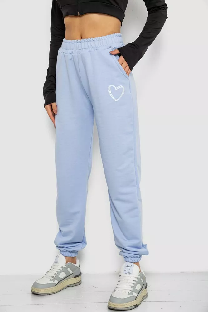 Купить Спортивные штаны женские  -уценка, цвет светло-голубой, 238R324-U-9 - Фото №3