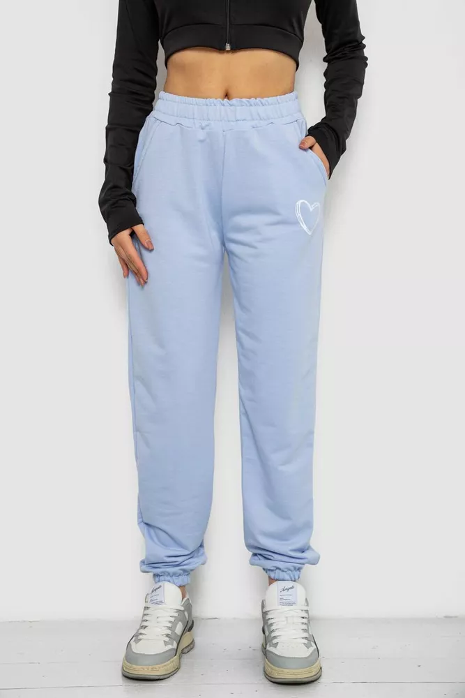 Купить Спортивные штаны женские  -уценка, цвет светло-голубой, 238R324-U-9 - Фото №1