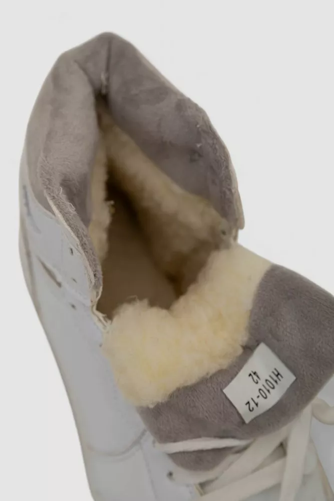 Купить Кроссовки мужские зимние на меху, цвет бело-серый, 248RH1010-12 - Фото №6