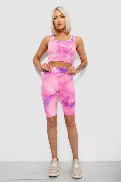 Костюм женский домашний в рубчик, цвет розовый, 214R341