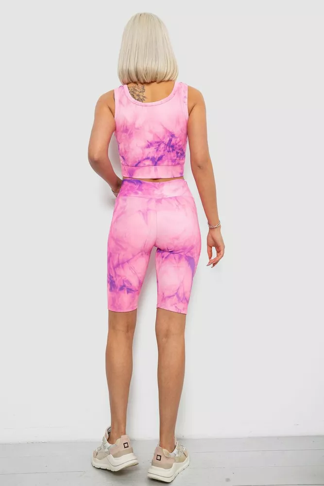 Купити Костюм жіночий домашній в рубчик, колір рожевий, 214R341 - Фото №4