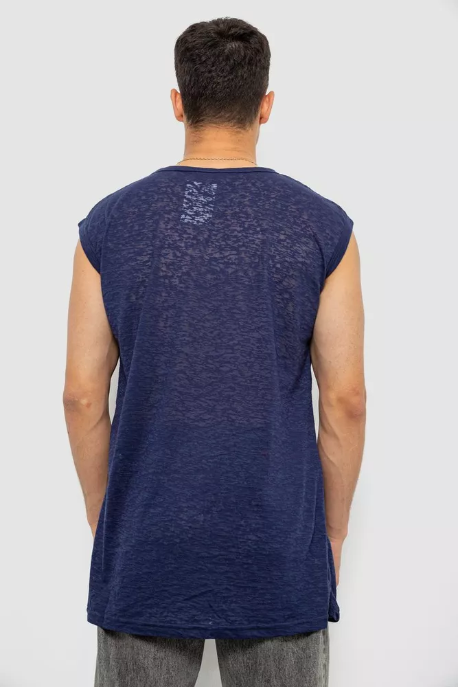 Купити Майка чоловіча з принтом, колір синій, 244R351-5 - Фото №4