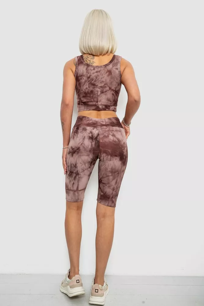 Купити Костюм жіночий домашній в рубчик, колір мокко, 214R341 - Фото №4