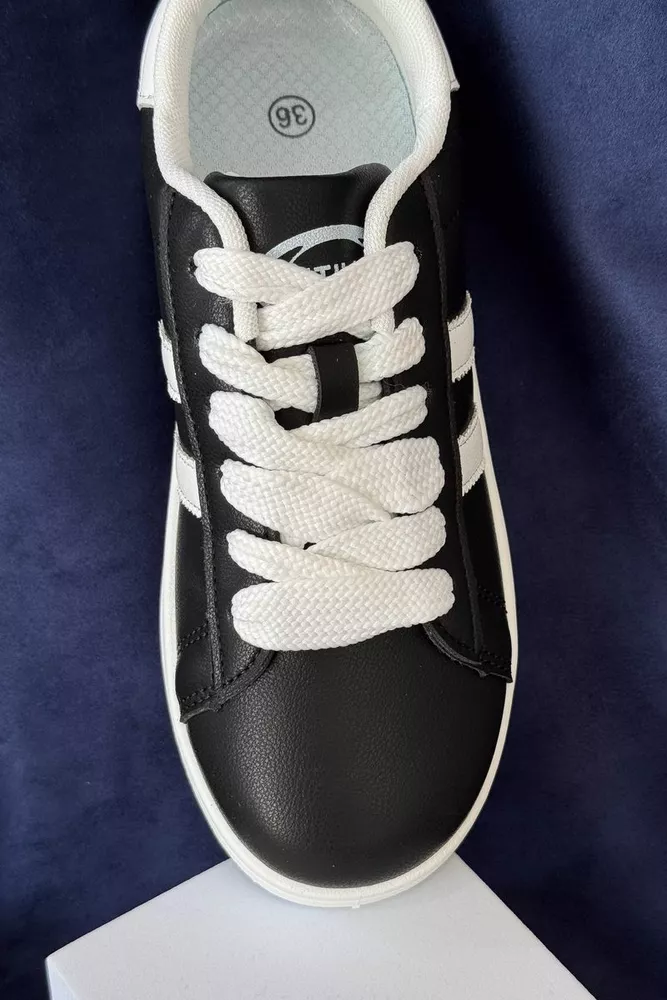 Купить Кеды женские, цвет черно-белый, 248RJH100-19 - Фото №2