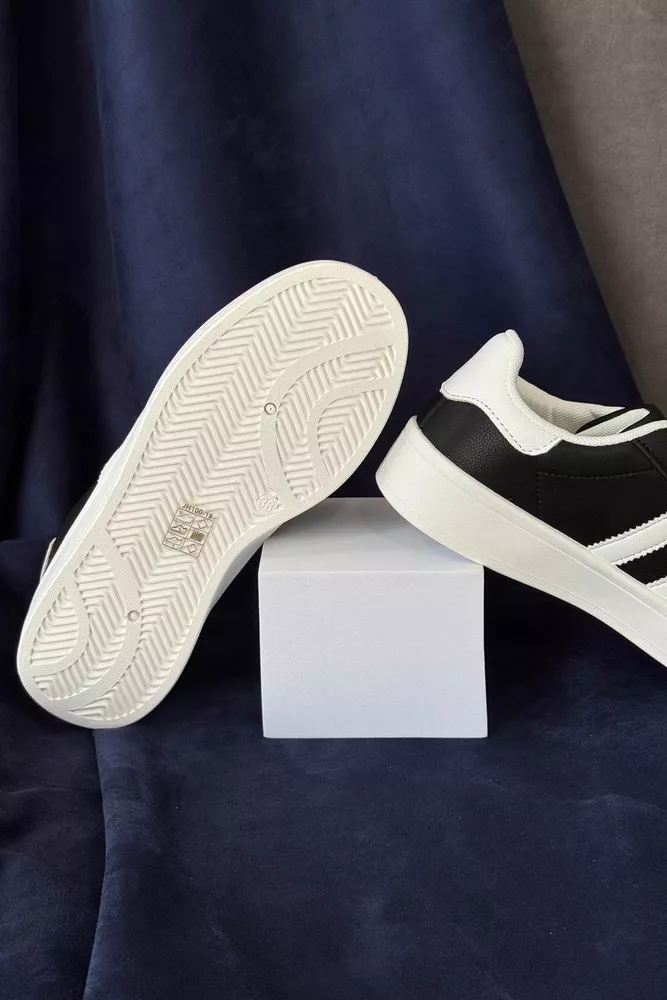 Купить Кеды женские, цвет черно-белый, 248RJH100-19 - Фото №5