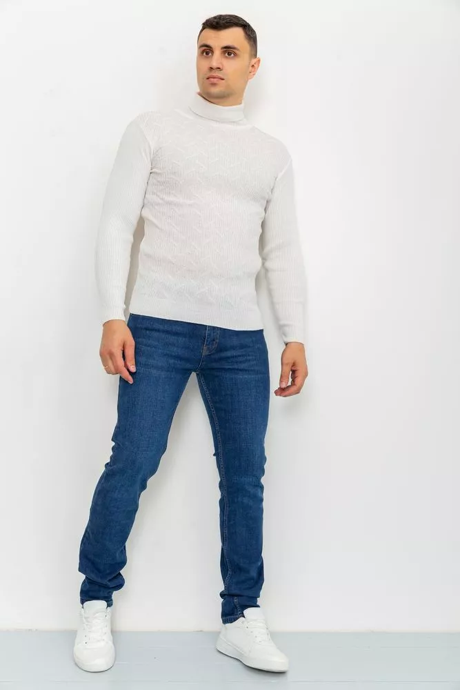 Купить Свитер-гольф мужской  -уценка, цвет молочный, 161R892-U-1 - Фото №2