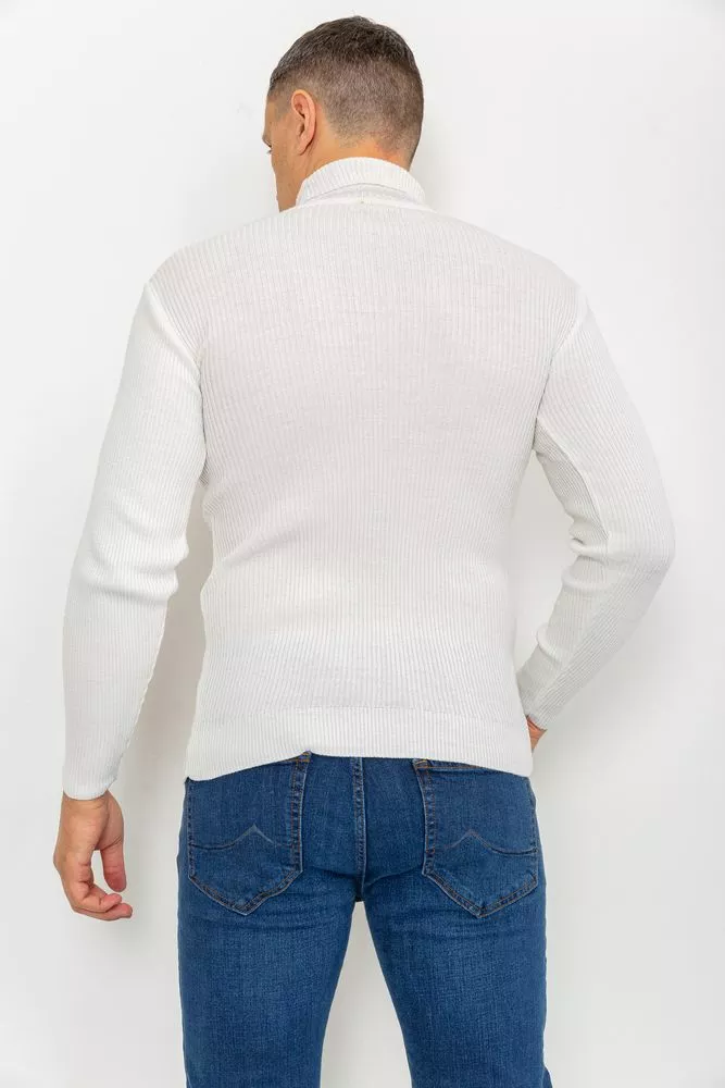Купить Свитер-гольф мужской  -уценка, цвет молочный, 161R892-U-1 - Фото №4