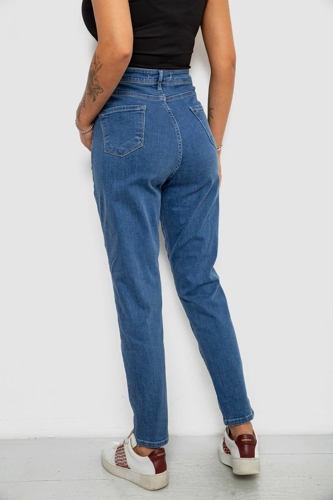 Купить Джинсы женские однотонные Skinny, цвет синий, 244R6055 - Фото №4