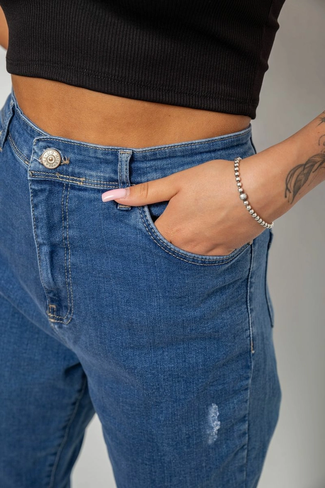 Купить Джинсы женские однотонные Skinny, цвет синий, 244R6055 - Фото №5