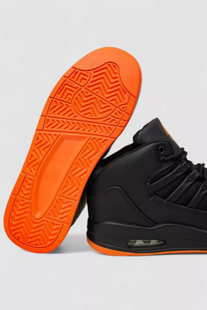 Купити Кросівки чоловічі демісезонні, колір чорно-помаранчевий, 248RSK2312 - Фото №5