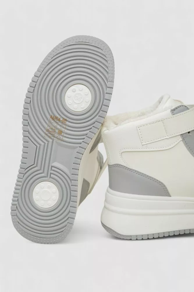 Купить Кроссовки женские зимние на меху. -уценка, цвет бело-серый, 248RAM04-86-U-4 - Фото №7