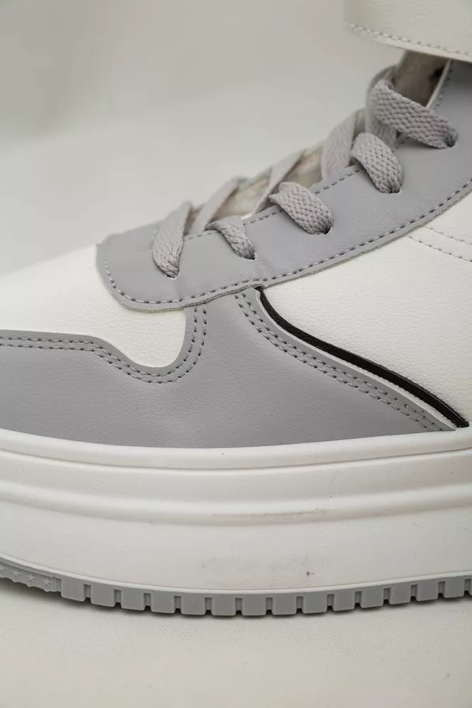 Купить Кроссовки женские зимние на меху. -уценка, цвет бело-серый, 248RAM04-86-U-4 - Фото №9