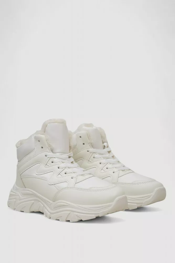 Купити Кросівки жіночі зимові на хутрі  -уцінка, колір білий, 248RDM01-U-2 - Фото №3