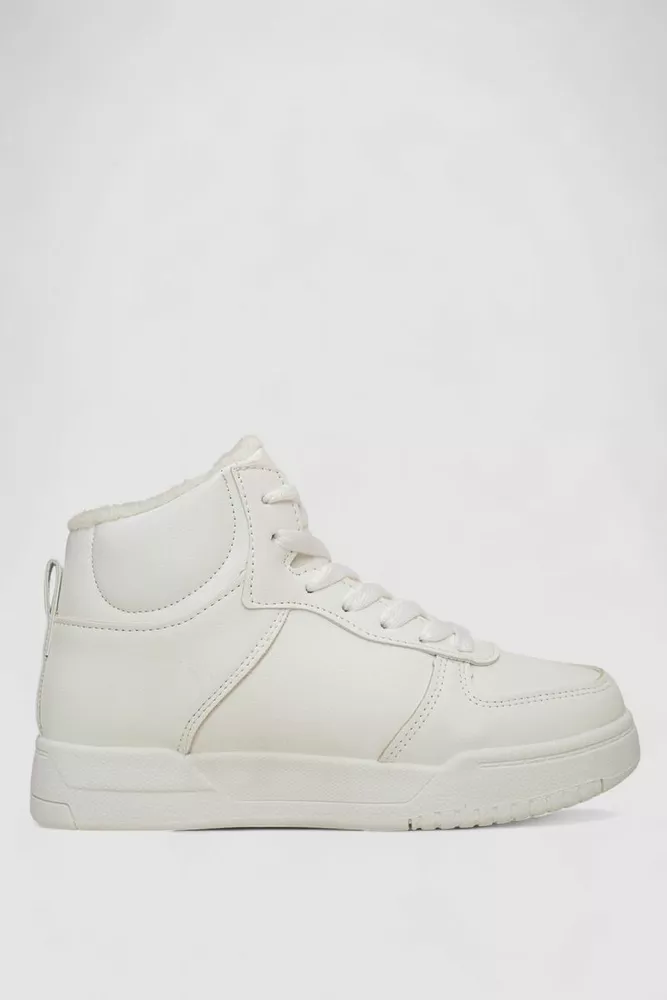 Купити Кросівки жіночі зимові на хутрі  -уцінка, колір білий, 248RAD06-U - Фото №1