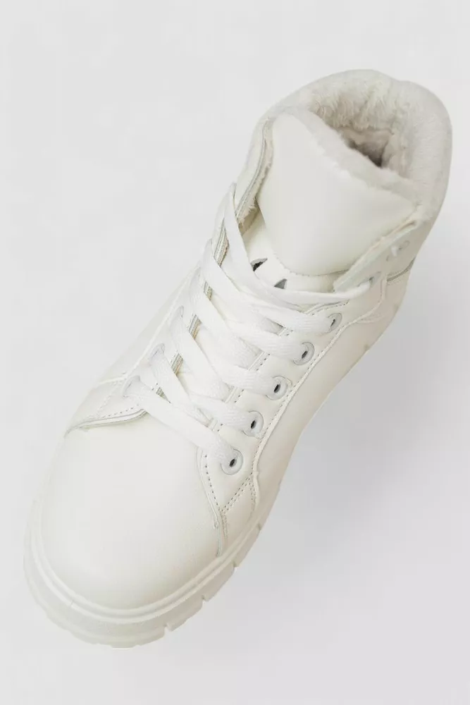Купити Кросівки жіночі зимові на хутрі  -уцінка, колір білий, 248RMB13-U-3 - Фото №2