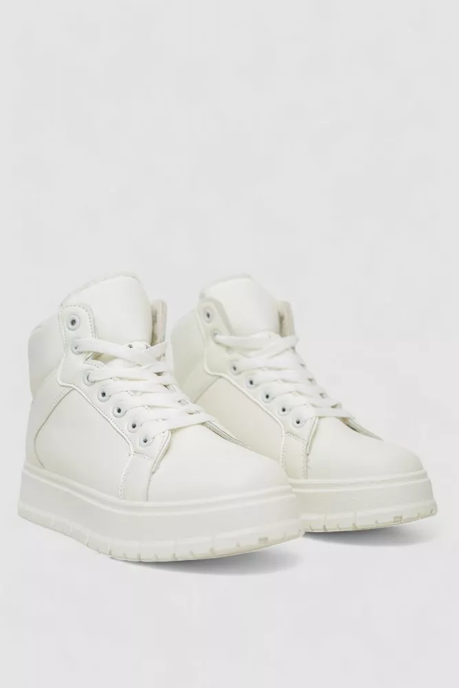 Купити Кросівки жіночі зимові на хутрі  -уцінка, колір білий, 248RMB13-U-3 - Фото №3