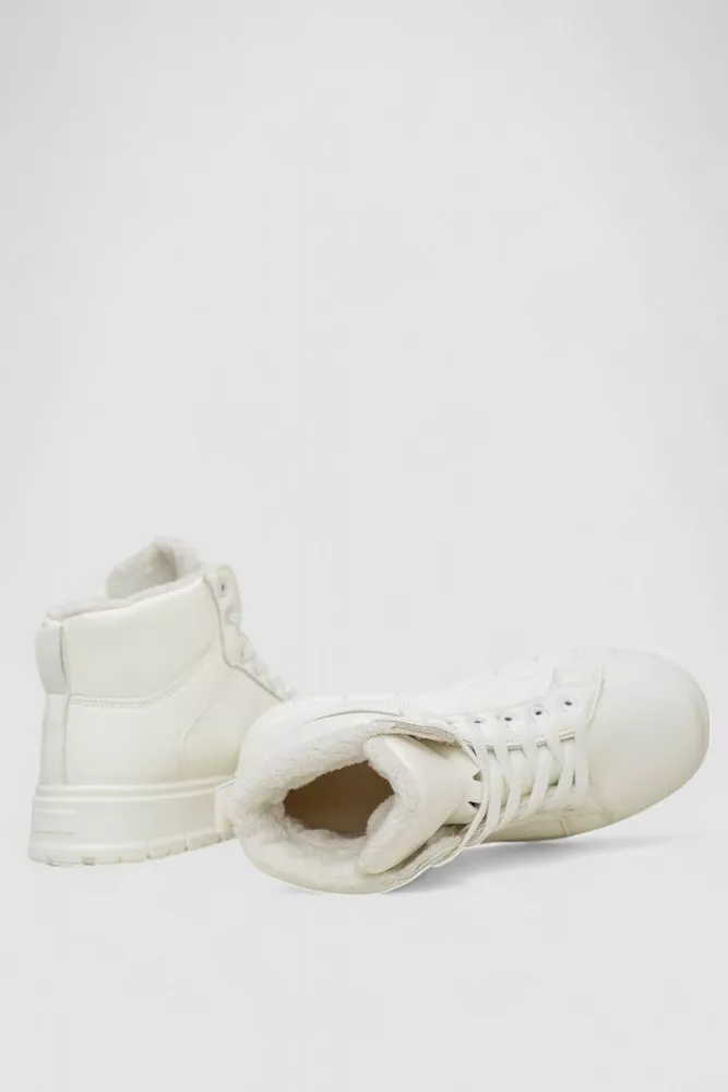 Купити Кросівки жіночі зимові на хутрі  -уцінка, колір білий, 248RMB13-U-3 - Фото №5