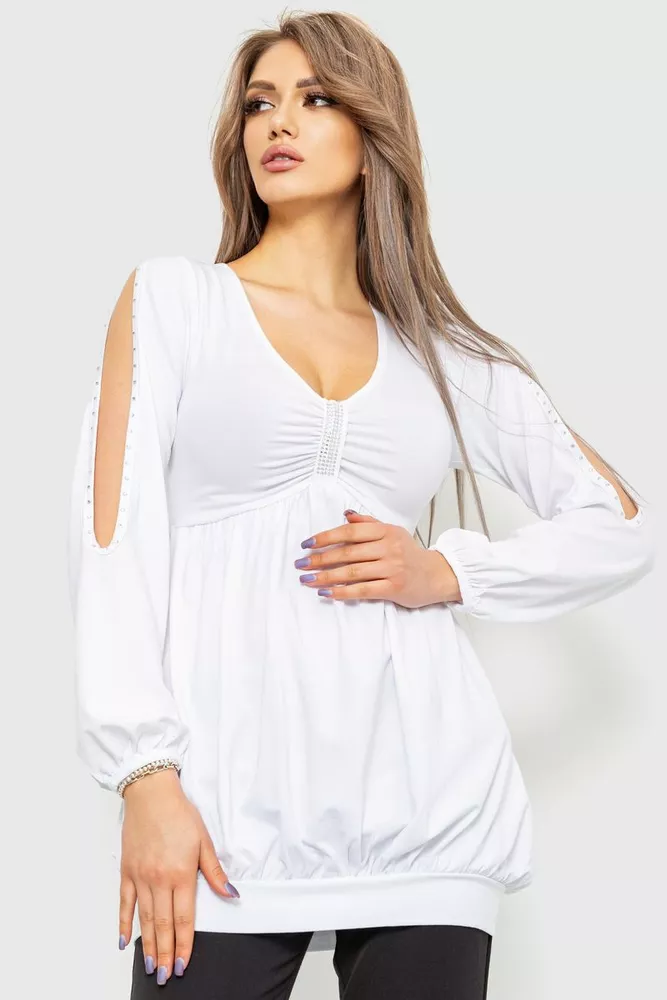 Купити Кофта жіноча, колір білий, 167R2142 оптом - Фото №1
