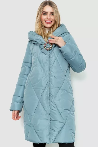 Куртка жіноча однотонна, колір світло-м'ятний, 235R2298
