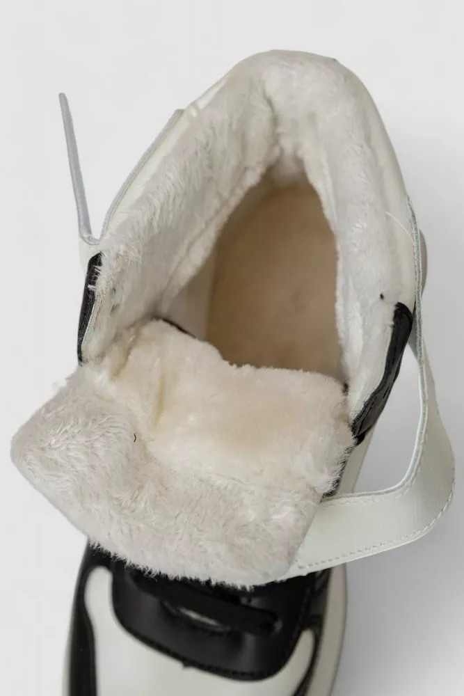 Купити Кросівки жіночі зимові на хутрі  -уцінка, колір біло-чорний, 248RAM04-U - Фото №6