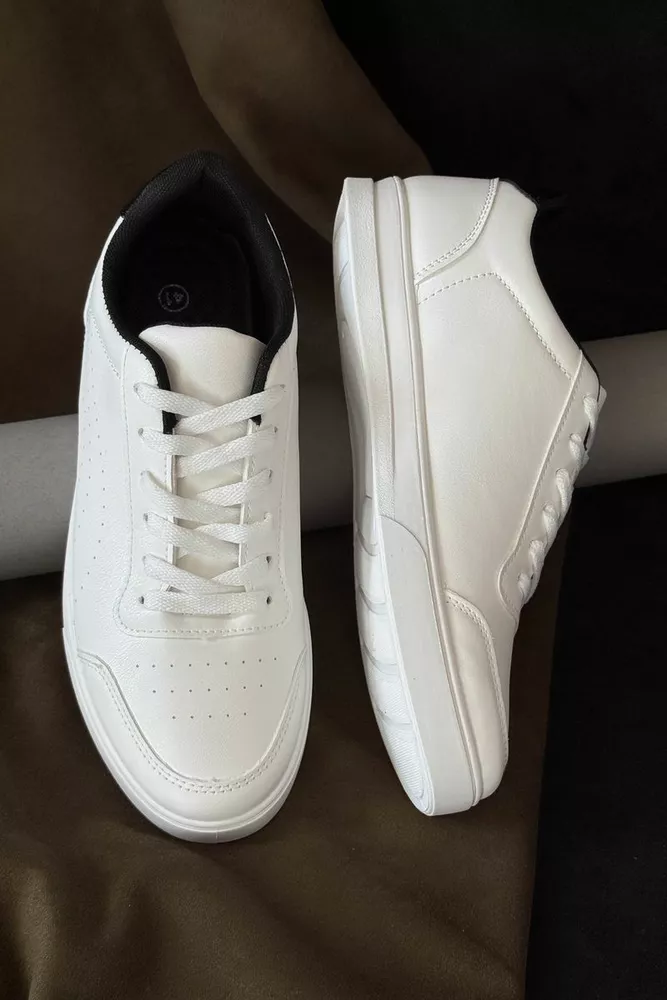 Купити Кеди чоловічі, колір біло-чорний, 248RR25 оптом - Фото №3