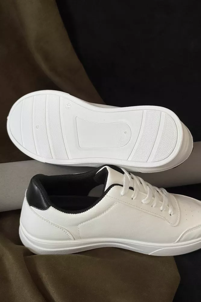 Купити Кеди чоловічі, колір біло-чорний, 248RR25 оптом - Фото №5