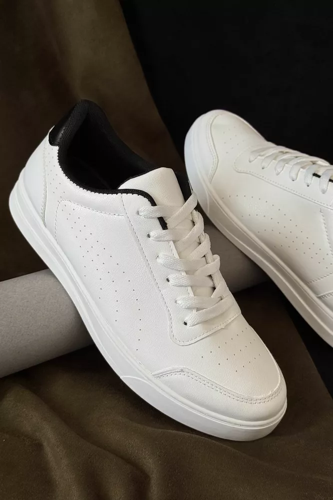 Купити Кеди чоловічі, колір біло-чорний, 248RR25 оптом - Фото №1