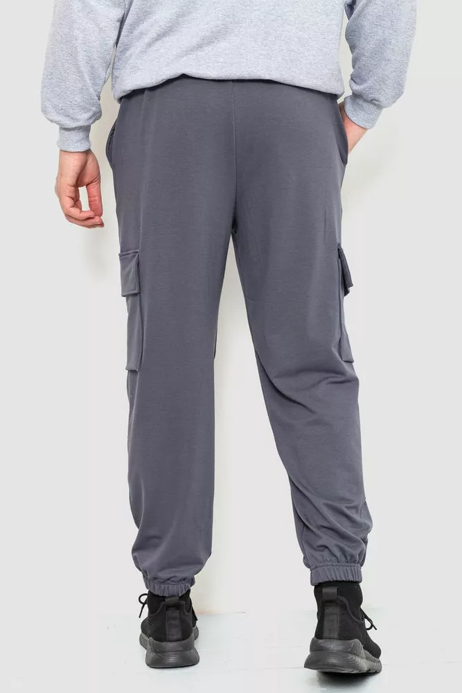 Купить Спортивные штаны мужские двухнитка, цвет серый, 241R0651-1 - Фото №4