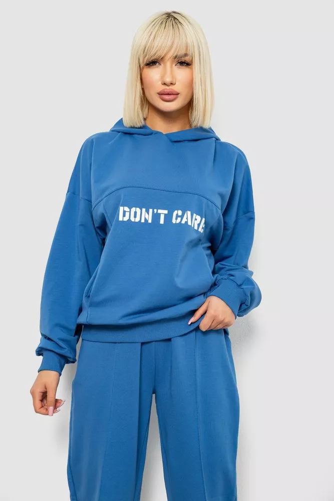 Купити Спортивний костюм жіночий з принтом, колір синій, 244R1059AG - Фото №2