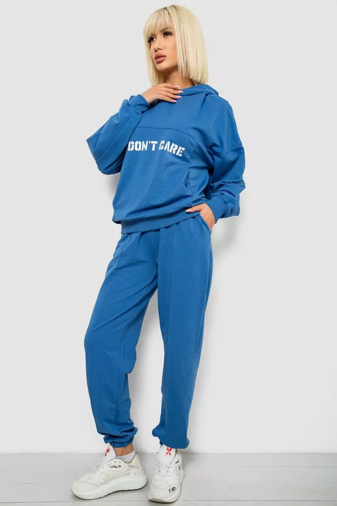 Купити Спортивний костюм жіночий з принтом, колір синій, 244R1059AG - Фото №3