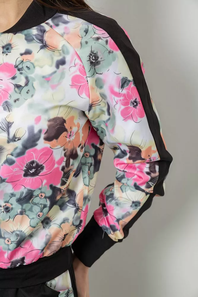 Купить Костюм женский с принтом, цвет черно-розовый, 230R1125 - Фото №5