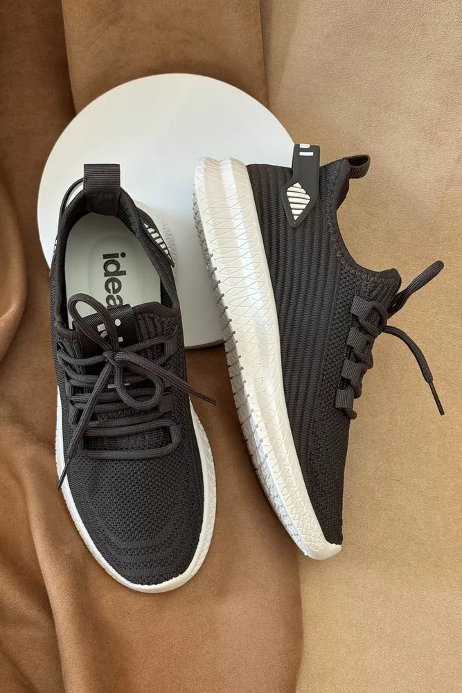 Купити Кросівки жіночі  текстиль, колір темно-сірий, 243R779 - Фото №3