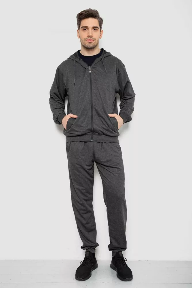 Купити Спорт костюм чоловічий, колір темно-сірий, 244R9153 - Фото №1