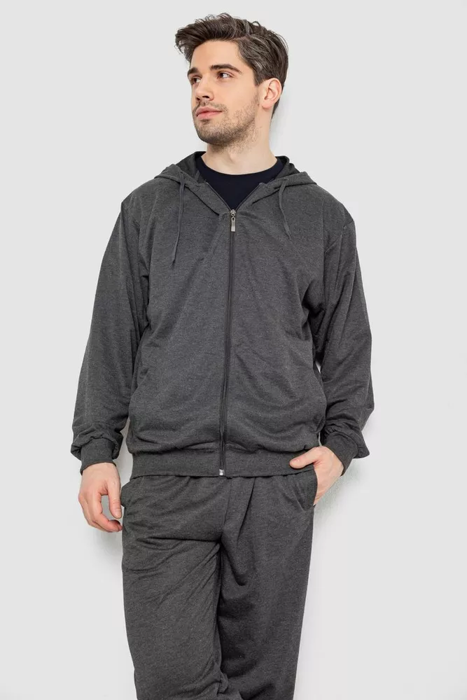 Купити Спорт костюм чоловічий, колір темно-сірий, 244R9153 - Фото №2