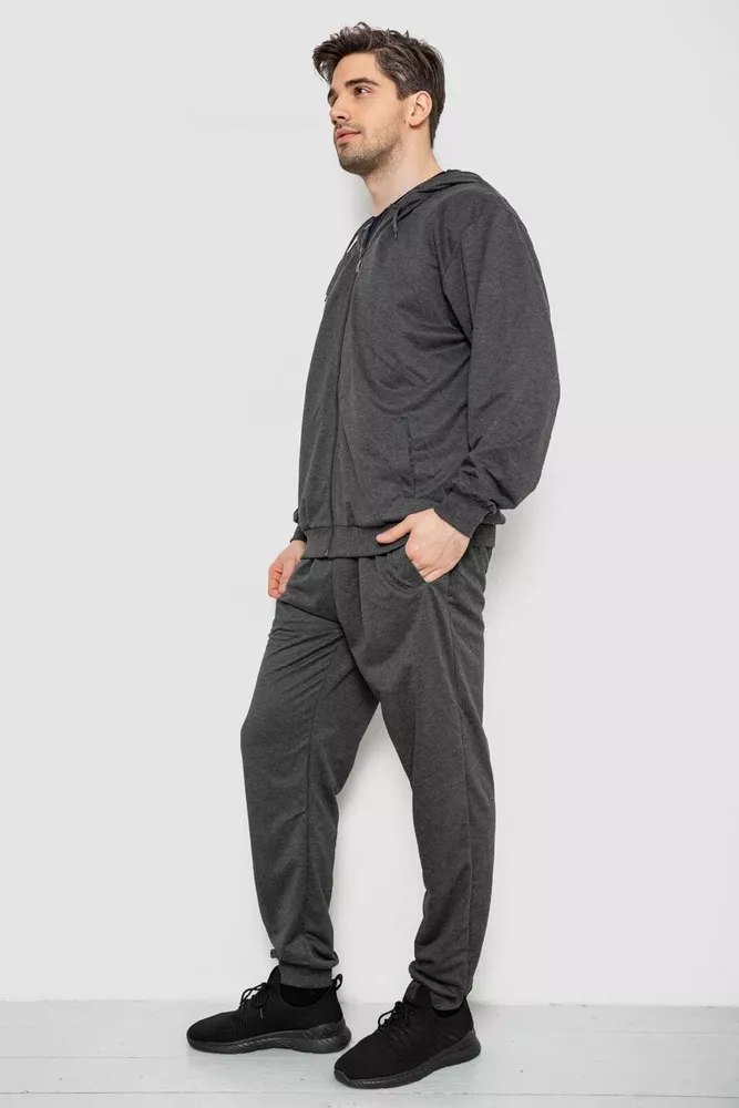 Купити Спорт костюм чоловічий, колір темно-сірий, 244R9153 - Фото №3