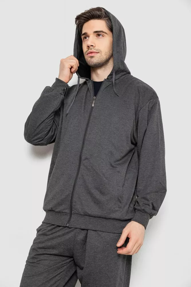 Купити Спорт костюм чоловічий, колір темно-сірий, 244R9153 - Фото №4