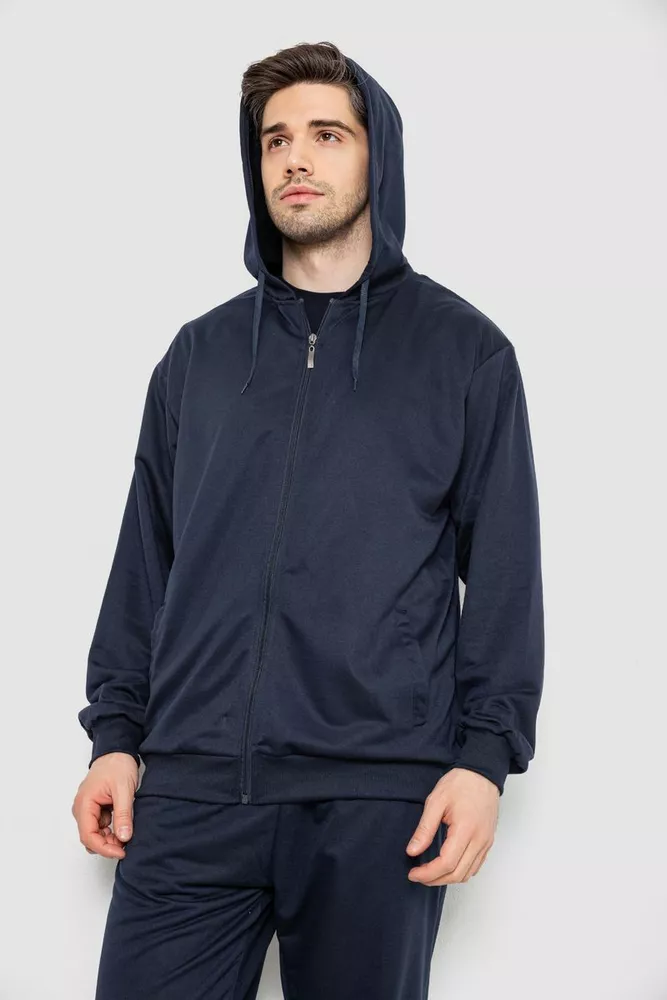 Купити Спорт костюм чоловічий, колір темно-синій, 244R9153 - Фото №4