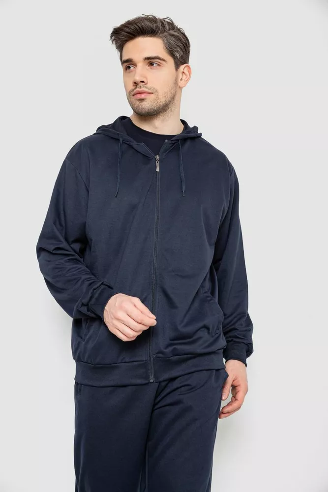 Купити Спорт костюм чоловічий, колір темно-синій, 244R9153 - Фото №2